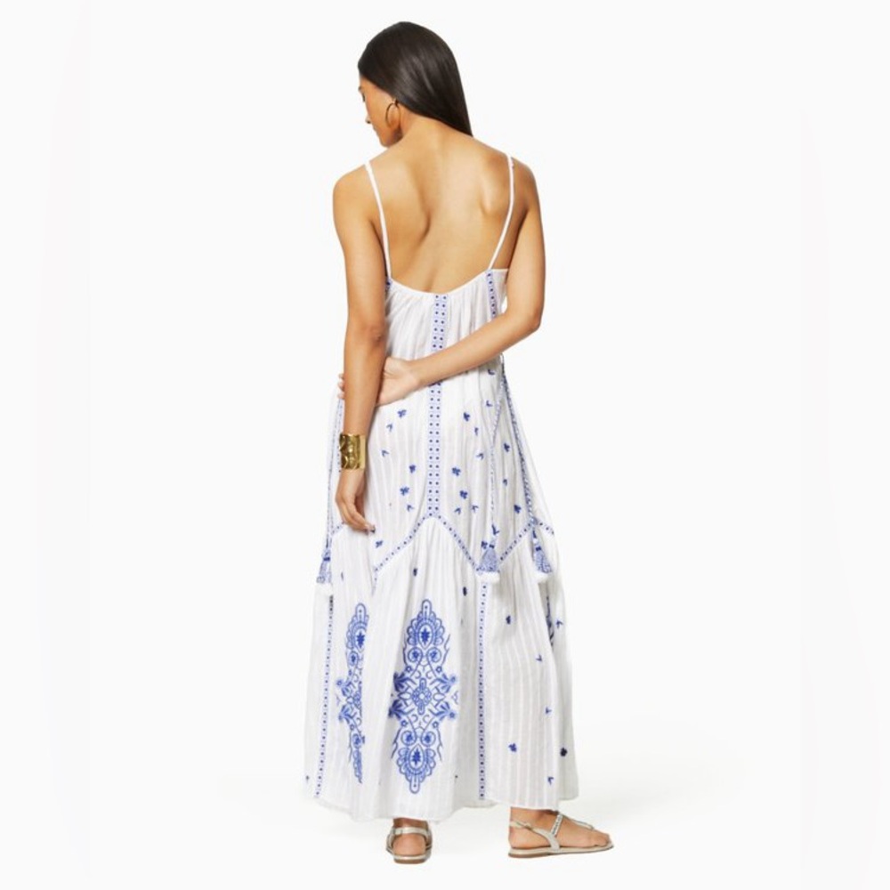Ramy Brook Taryn dress cover up Azure White Embroidered Dress - Picture 9 of 9